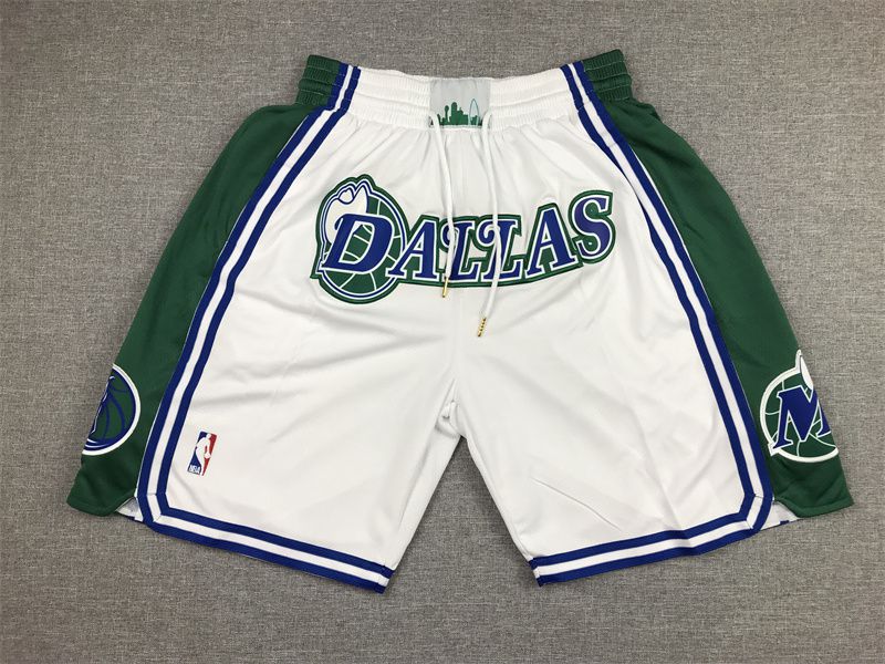 2025 Men NBA Dallas Mavericks Shorts White style 1